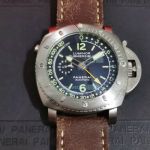 Best Quality Replica Panerai Luminor Submersible Blue Face Steel Case Watch 47MM 